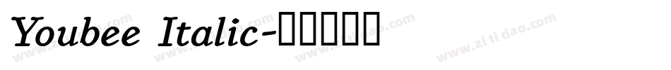Youbee Italic字体转换